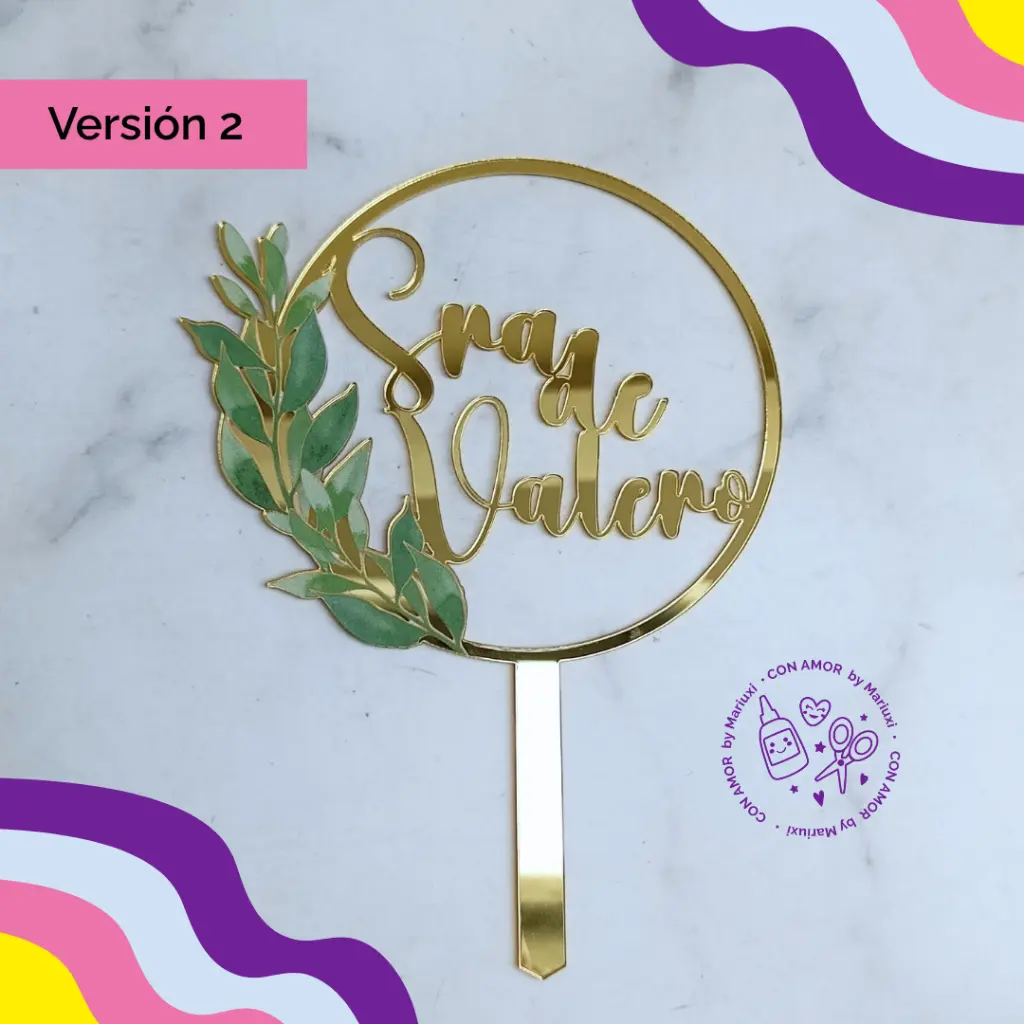 Caketopper circular con hojas (2).webp