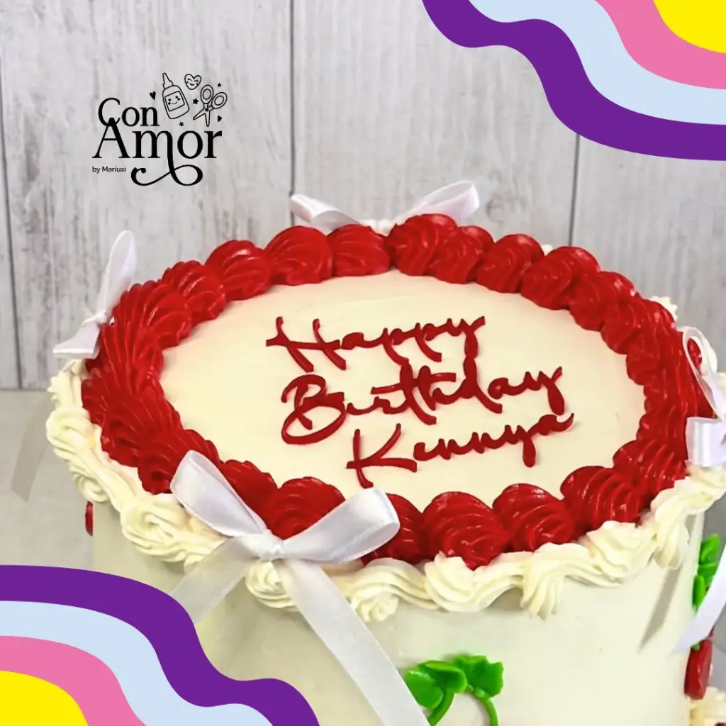 Caketopper frase acrilico: 3 líneas 1 capa (sin varilla)