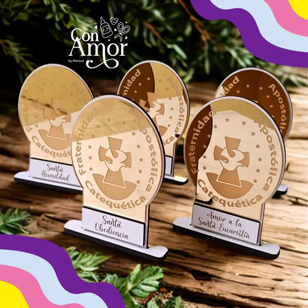 Placa mdf con acrilico