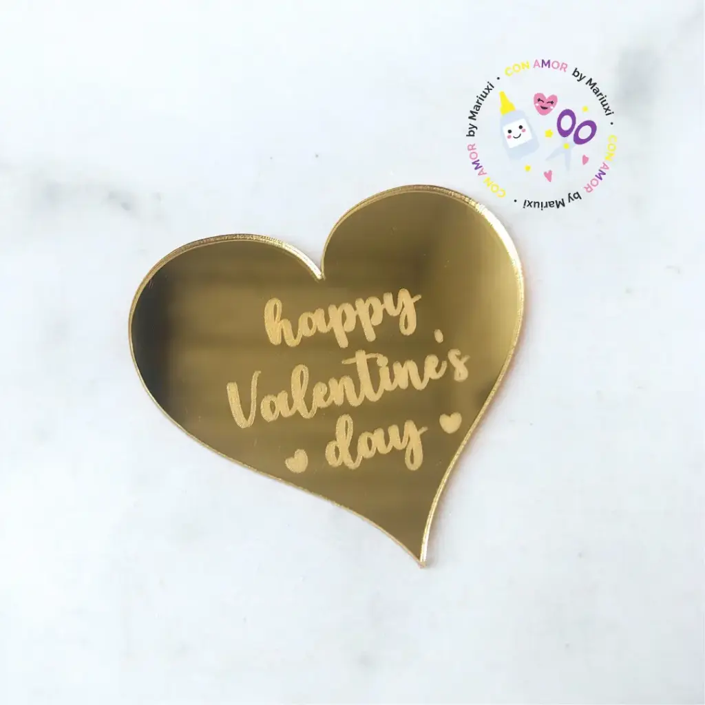 Apliques acrílico grabado