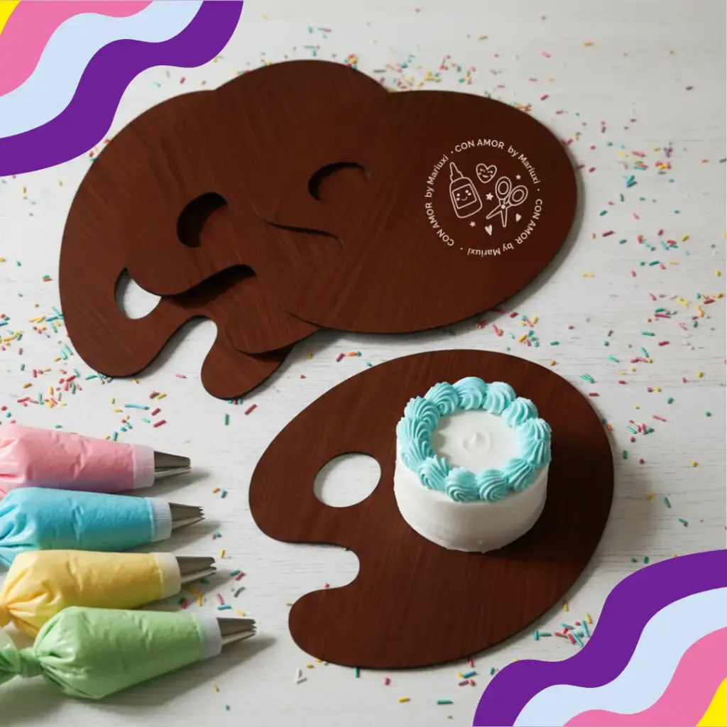 Base mdf 3mm modelo Paleta Pintura 20cm 