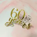 Caketopper acrílico frontal: 2 líneas 2 capas