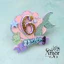 Caketopper de sirena en capas