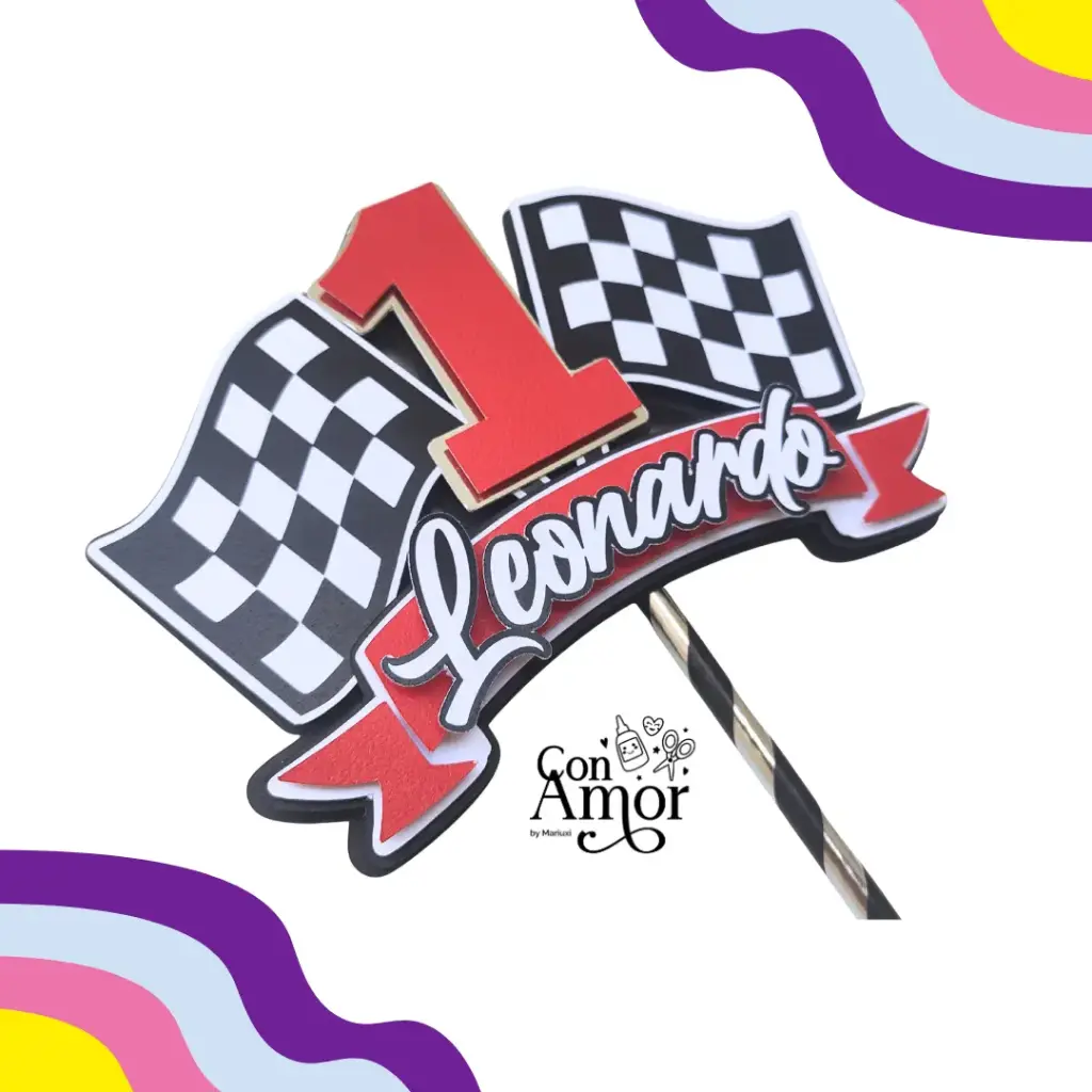 Caketopper en capas (cartulina)