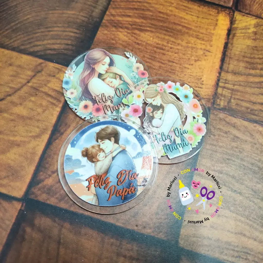 Aplique de acrílico circular UVDTF