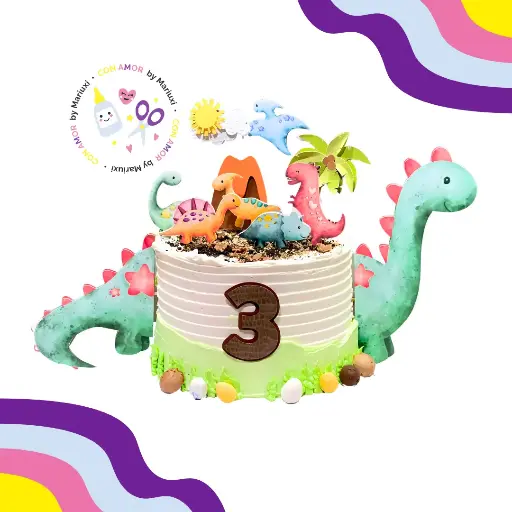 Set de toppers de dinosaurio