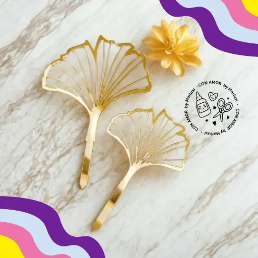 Caketopper hojas ginko